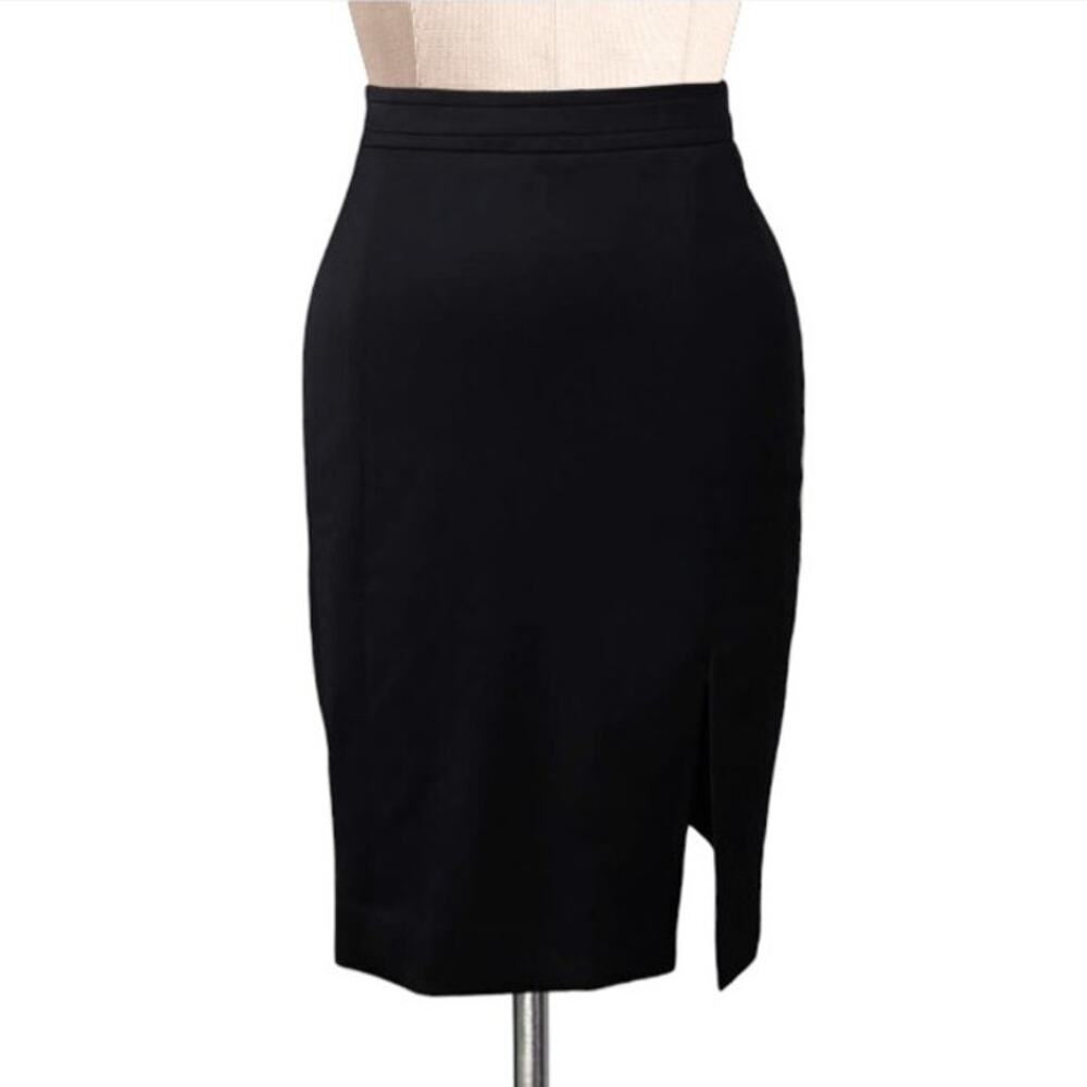 WHITE HOUSE BLACK MARKET Black Skirt  Side Slit Straight Skirt 6P Petites